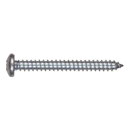 Sheet Metal Screw, #12 x 1 in, Zinc Plated Steel Pan Head Phillips Drive, 5 PK